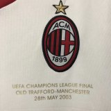 2002/2003 AC Milan Away Fans Champions League 1:1 Quality Soccer Jersey