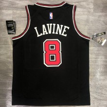 NBA Bulls crew black No. 8 Raven with chip 1:1 Quality