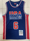 1992 Barcelona Olympic Games American dream moment after moment (round neck) #6 James blue 1:1 Quality