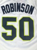 NBA Spurs #50 Admiral David Robinson high school Vintage best Mesh Jersey white 1:1 Quality