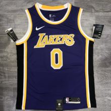 NBA Laker crew neck retro purple 0 Kuzma with chip 1:1 Quality