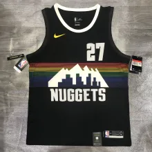 NBA Nuggets black 27 Jamal Murray with chip 1:1 Quality