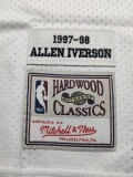 1997-1998 NBA 76ers Lverson white classic Mesh Jersey 1:1 Quality
