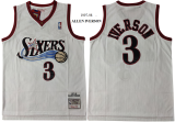 1997-1998 NBA 76ers Lverson white classic Mesh Jersey 1:1 Quality