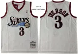 1997-1998 NBA 76ers Lverson white classic Mesh Jersey 1:1 Quality