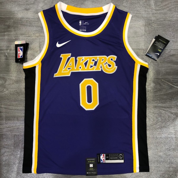 NBA Laker crew neck retro purple No.0 Nixon with chip 1:1 Quality