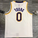 NBA Laker crew neck vintage white No.0 Nixon with chip 1:1 Quality