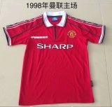 1998 Manchester united Home 1:1 Quality Retro Soccer Jersey