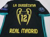 2017/18 Real Madrid Away Black UCL Final 1:1 Quality Retro Soccer Jersey