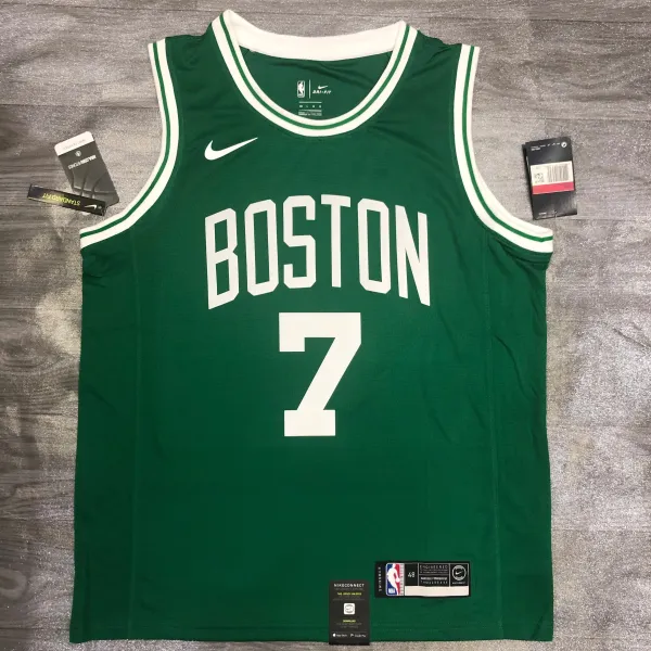 NBA Celtics Retro Green No.7 Jerome Brown with chip 1:1 Quality