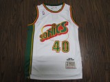 NBA Retro supersonic 40 Sean camp white green edge 1:1 Quality