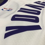 NBA Laker crew neck vintage white No.0 Nixon with chip 1:1 Quality
