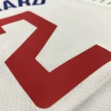 NBA Clippers LEONARD #2 White 75th Anniversary Top Quality Hot Pressing 1:1 Quality
