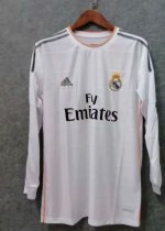 2013-2014 Real Madrid Home Long Sleeve 1:1 Quality Retro Soccer Jersey 2013-2014 Real Madrid Home Long Sleeve 1:1 Quality Retro Soccer Jersey