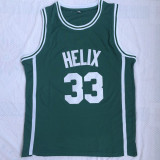 Bill Walton # 33 helix High School Green Embroidered Jersey 1:1 Quality