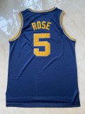 NCAA University of Michigan # 5 Jalen Rose dark blue jersey 1:1 Quality