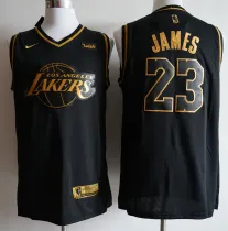 NBA Laker 23 black gold 1:1 Quality