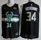 NBA Bucks (21 new season) # 34 Antetokounmpo black 1:1 Quality