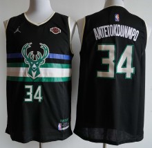 NBA Bucks (21 new season) # 34 Antetokounmpo black 1:1 Quality