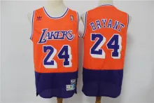 NBA Lakers 24 orange stitching Retro 1:1 Quality