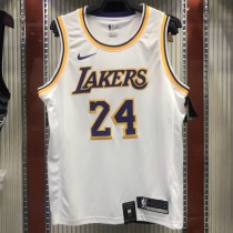 NBA Lakers round neck vintage white 24 Kobe with chip 1:1 Quality