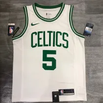 NBA Celtics retro white No. 5 Garnett with chip 1:1 Quality