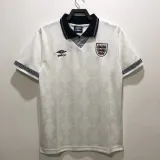 1990 England Home 1:1 Quality Retro Soccer Jersey