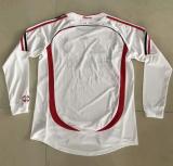 2006/2007 AC Milan Away White Long Sleeve 1:1 Quality Retro Soccer Jersey