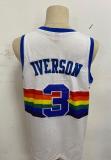 NBA Nuggets # 3 Lverson snow mountain white top Mesh Jersey 1:1 Quality