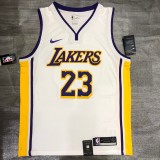 NBA Laker retro white V-collar 23 James with chip 1:1 Quality