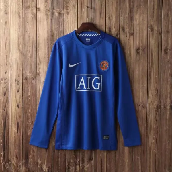 2008/09 Manchester United Away Long Sleeve 1:1 Quality Retro Soccer Jersey