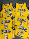 NBA Laker's Retro yellow v-leader Sucheng city version 24 Kobe with chip 1:1 Quality