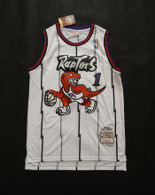 NBA Raptors (mesh print) 1 McGrady white purple 1:1 Quality