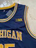 NCAA University of Michigan # 25 Juwan Howard dark blue jersey 1:1 Quality
