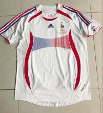 2006 France Away White Fans 1:1 Quality Retro Soccer Jersey