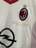 2002/2003 AC Milan Away Fans Champions League 1:1 Quality Soccer Jersey