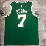 NBA Celtics Retro Green No.7 Jerome Brown with chip 1:1 Quality