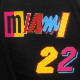 NBA Miami Heat BUTER #22 Black Top Quality Hot Pressing 1:1 Quality