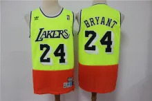 NBA Lakers 24 fluorescent green mosaic retro version 1:1 Quality
