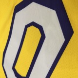 NBA Laker retro yellow V-lead Sucheng city version No.0 Kuzma belt chip 1:1 Quality
