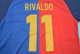 1999-2000 Barcelona Home Long Sleeve 1:1 Retro Soccer Jersey