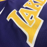 NBA Laker retro purple V-neck No. 0 kuznik young with chip 1:1 Quality