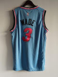 NBA New season heat (new fabric print) No.3 Wade Blue City Edition 1:1 Quality