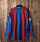 2007-2008 Barcelona Home Long sleeve 1:1 Retro Soccer Jersey