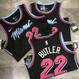 NBA Heat crew crew black No.3 Wade with chip 1:1 Quality