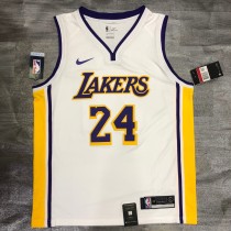 NBA Laker's Retro white V-collar 24 Kobe with chip 1:1 Quality