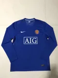 2008/09 Manchester United Away Long Sleeve 1:1 Quality Retro Soccer Jersey