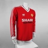 1983 Manchester United Home Long Sleeve 1:1 Quality Retro Soccer Jersey