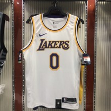 NBA Laker crew neck retro white No. 0 Kuzma with chip 1:1 Quality
