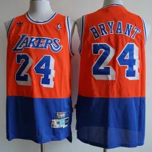 NBA Lakers #24 Kobe up orange down Blue Vintage mesh 1:1 Quality